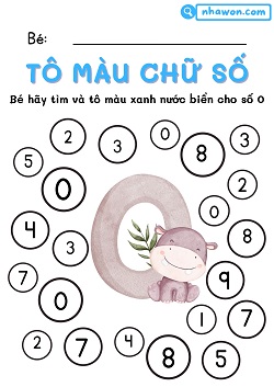 tô màu số 0