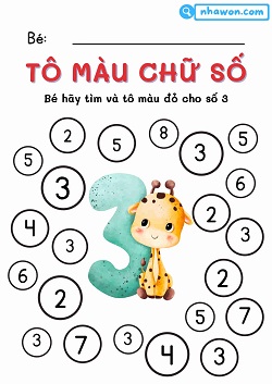 tô màu số 3