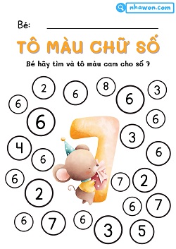 tô màu số 7