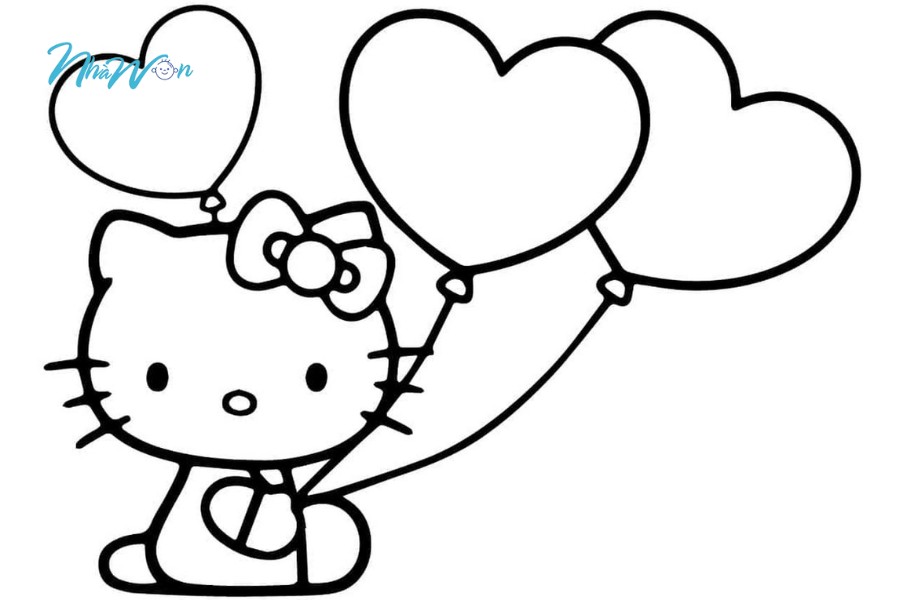 Tranh tô màu cho bé Hello Kitty - Khơi dậy sự sáng tạo và niềm vui cho bé