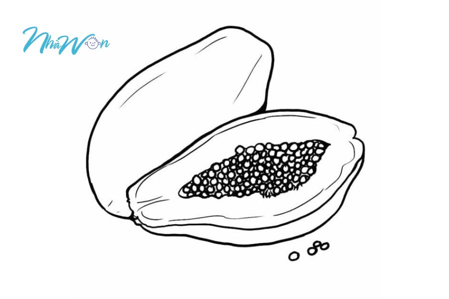 Bộ tranh tô màu rau củ quả cho bé
