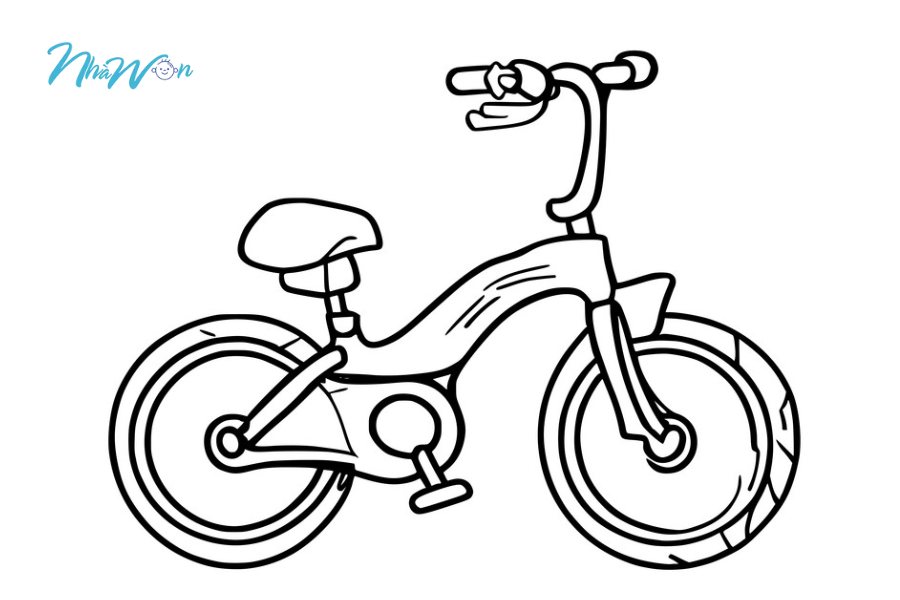 Bộ tranh tô màu xe đạp cho bé