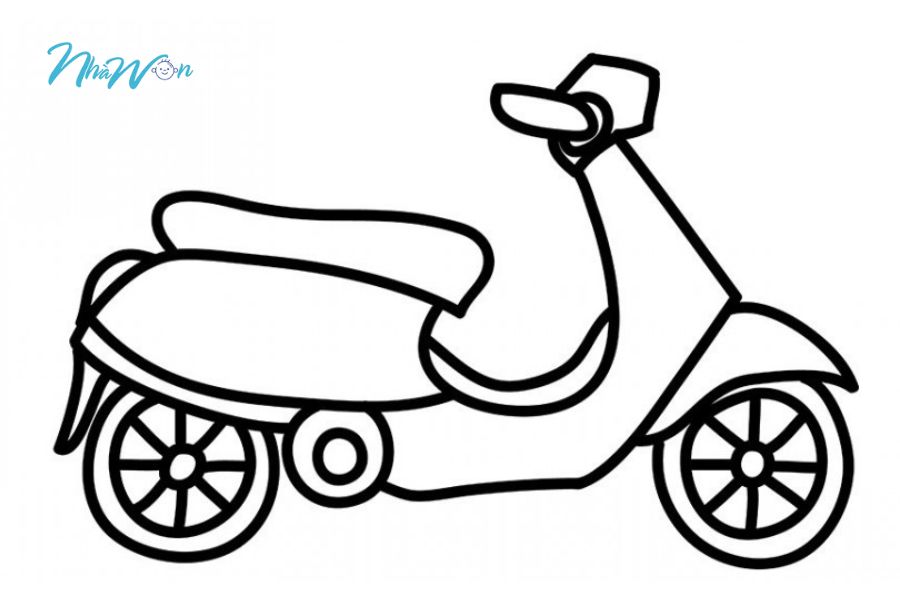 Bộ tranh tô màu xe máy cho bé yêu thích