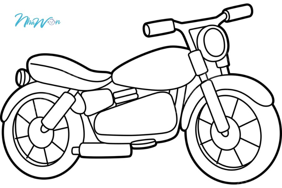 Bộ tranh tô màu xe máy cho em bé