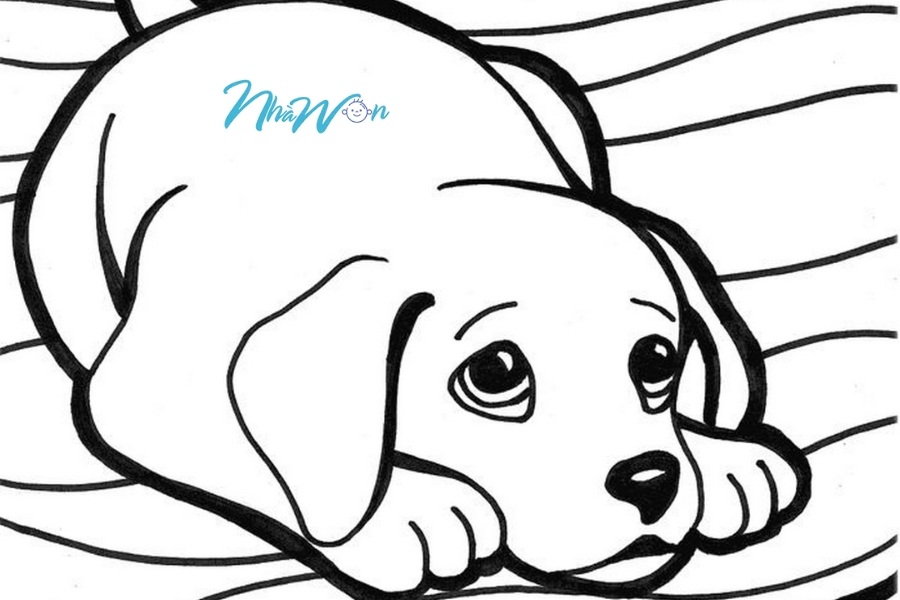 Hình ảnh con chó cho trẻ tô màu thú vị