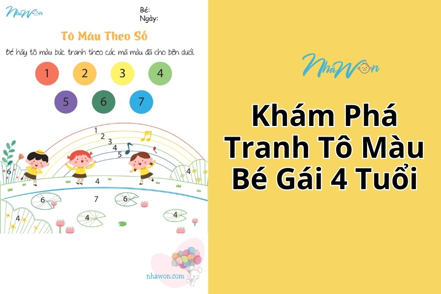 Khám phá tranh tô màu cho bé gái 4 tuổi