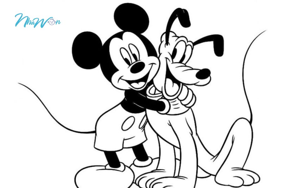 Tải bộ tranh tô màu mickey