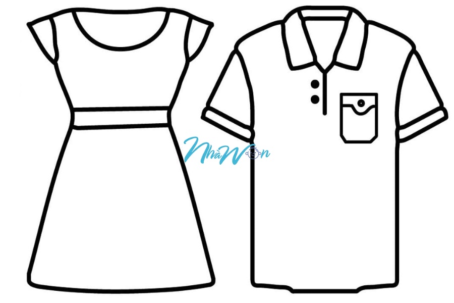 Tải tranh tô màu quần áo cho bé