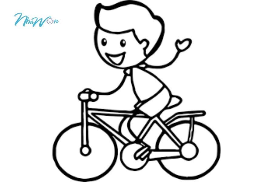 Tham khảo bộ tranh tô màu xe đạp cho bé