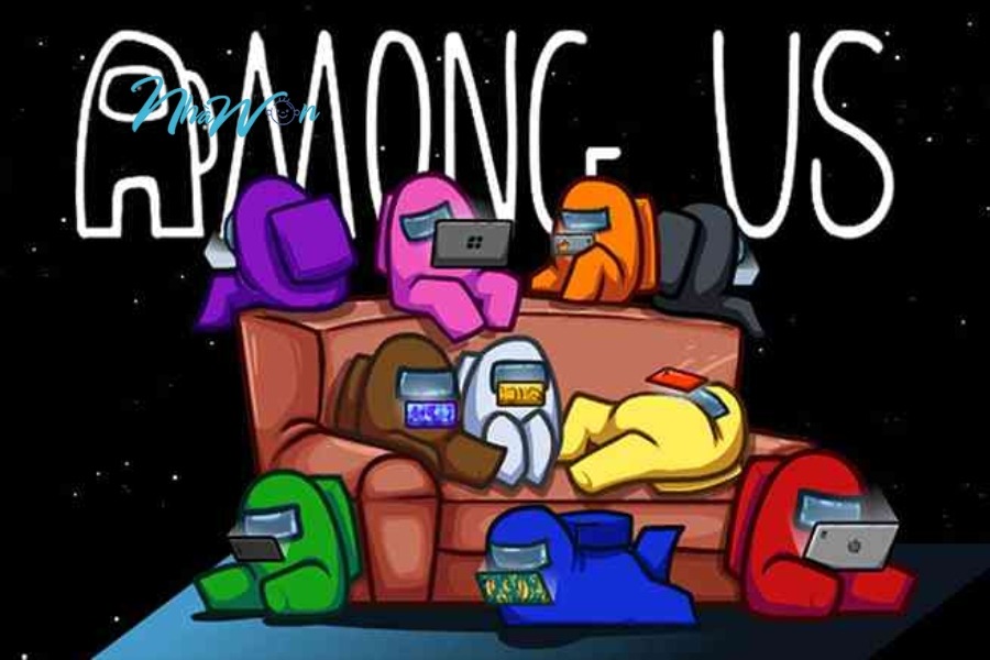 Tranh tô màu Among Us 6 tuổi mang tính tư duy