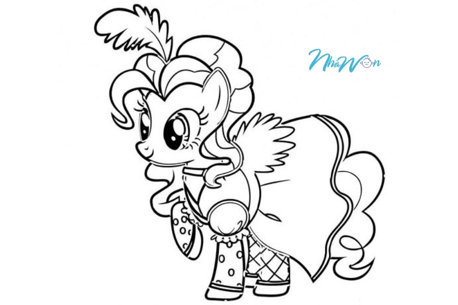 Tranh tô màu chú ngựa Pony 5 tuổi