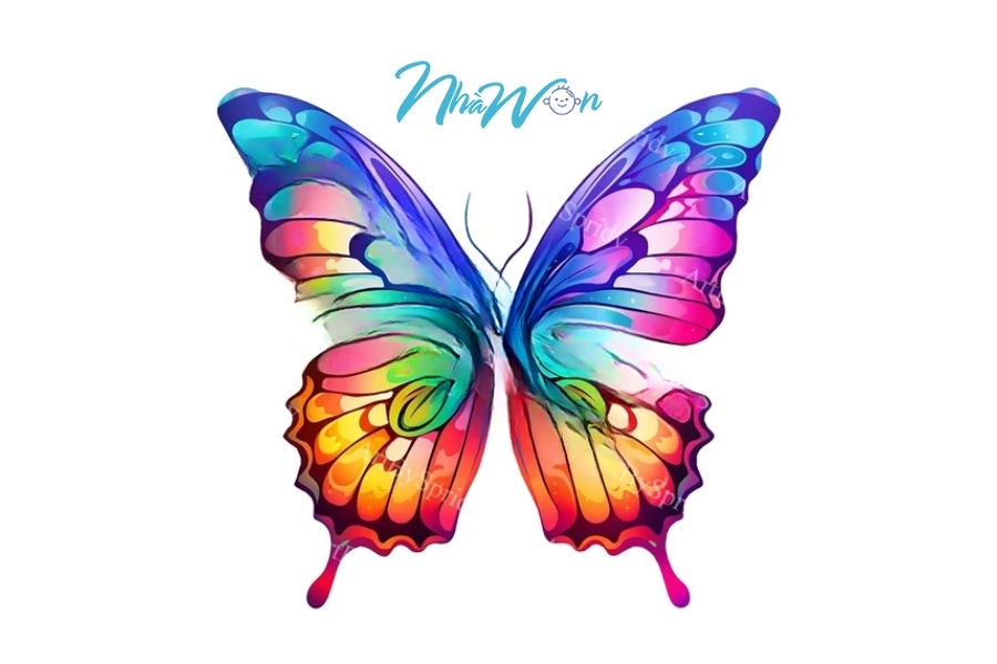 Tranh tô màu con bướm 5 tuổi