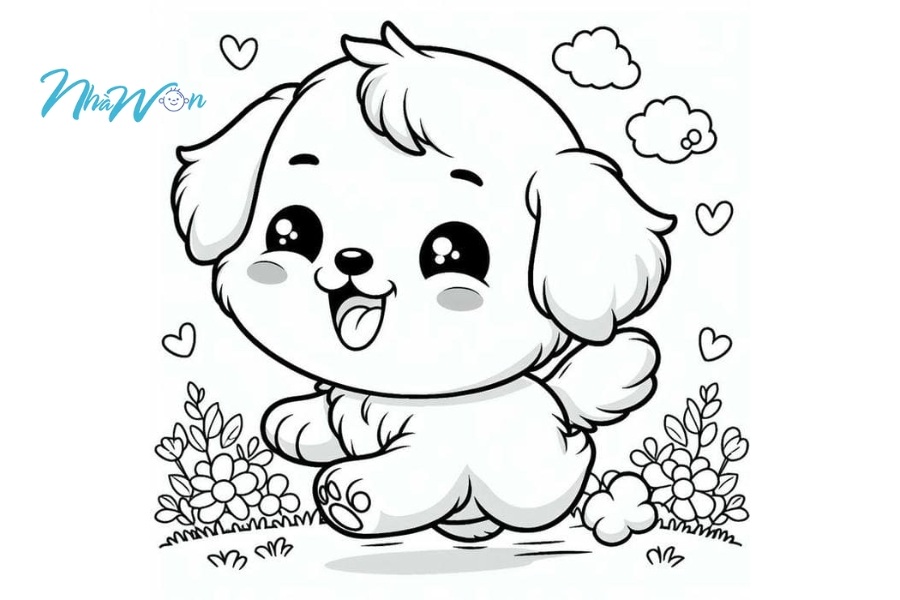 Tranh tô màu con chó Snoopy