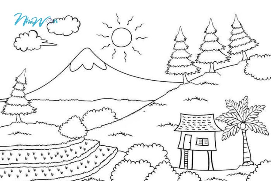 Tranh tô màu làng nghề truyền thống