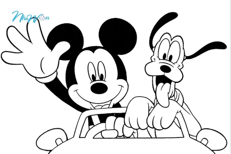 Tranh tô màu mickey 2 tuổi