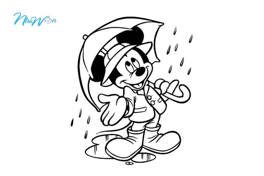 Tranh tô màu mickey 4 tuổi