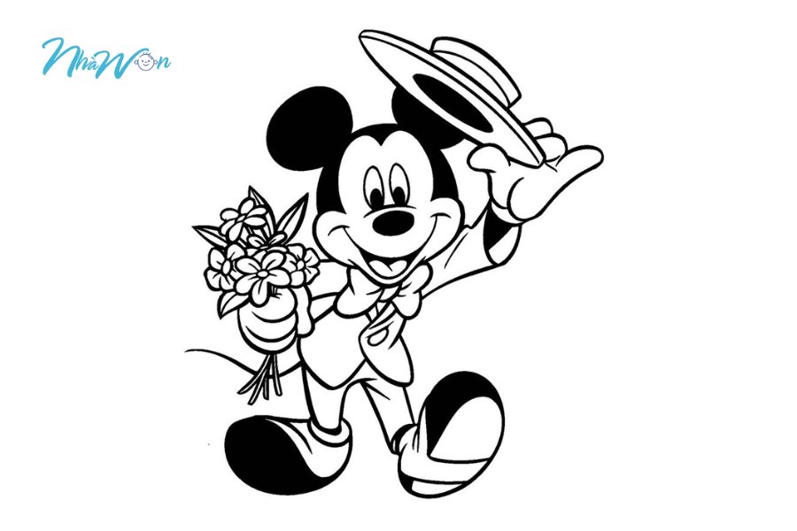 Tranh tô màu mickey 6 tuổi