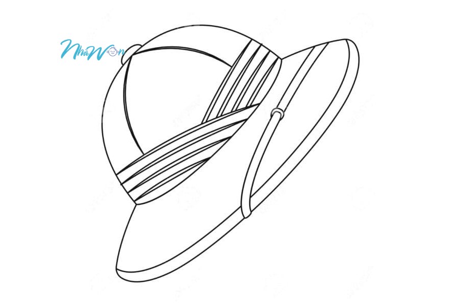 Tranh tô màu mũ chú bộ đội