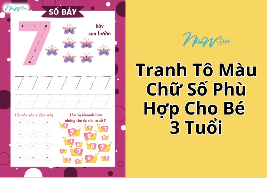 Bộ tranh tô màu phù hợp cho bé 3 tuổi