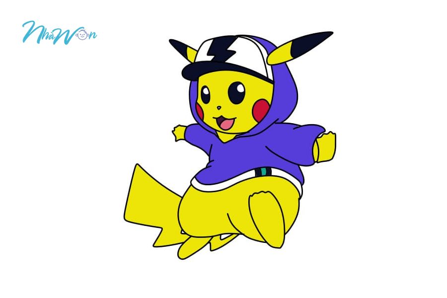 Tranh tô màu pikachu anime