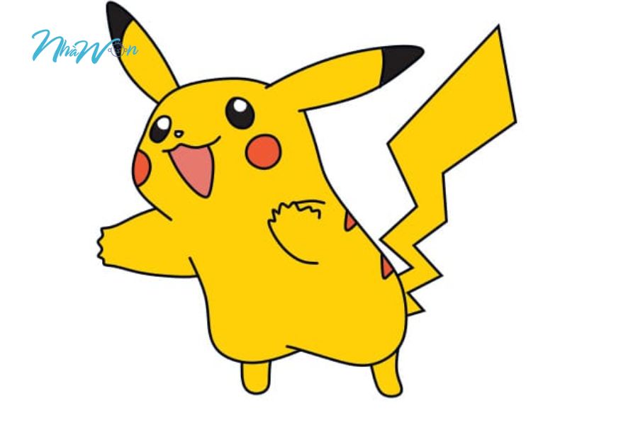 Tranh tô màu pikachu ngộ nghĩnh