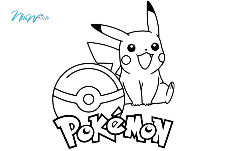 Tranh tô màu pokemon pikachu