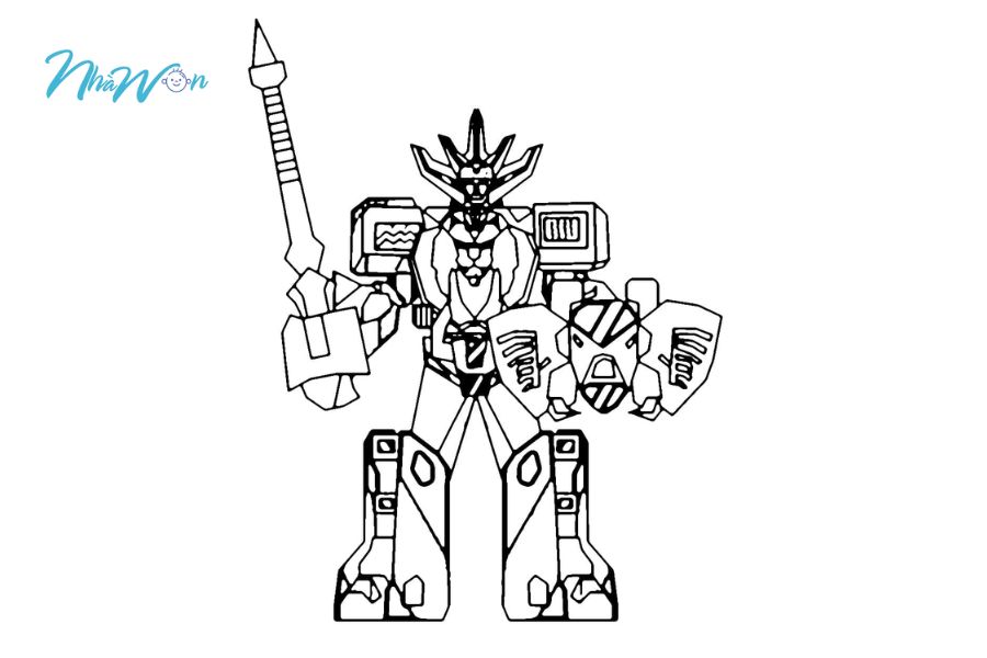 Tranh tô màu robot ô tô
