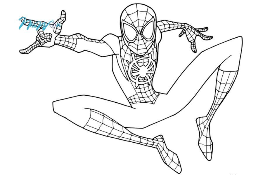 Tranh tô màu spider man 4 tuổi
