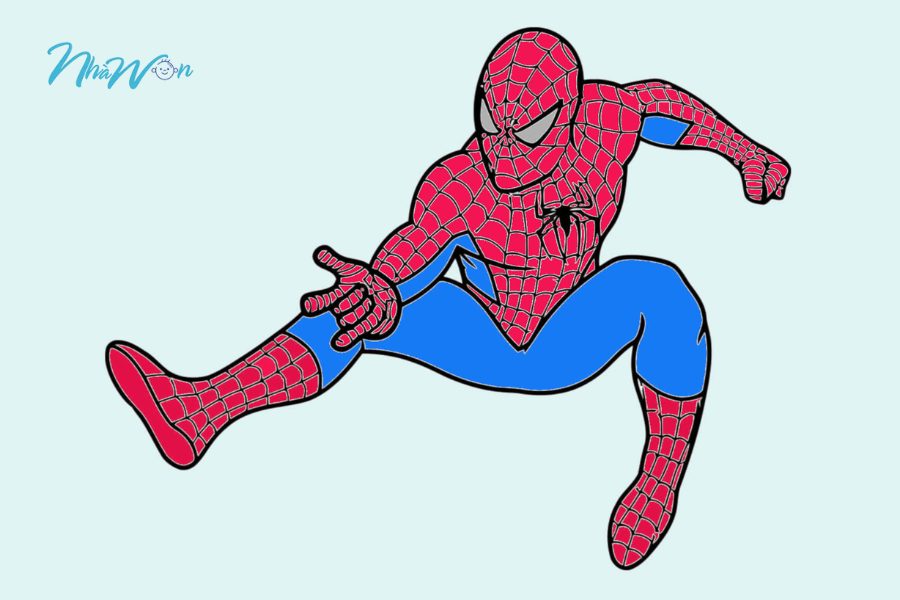 Tranh tô màu spider man 5 tuổi