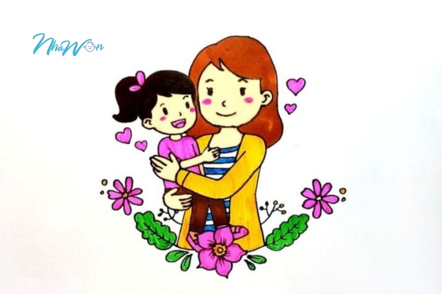 Tranh tô màu tặng hoa bé 4 tuổi