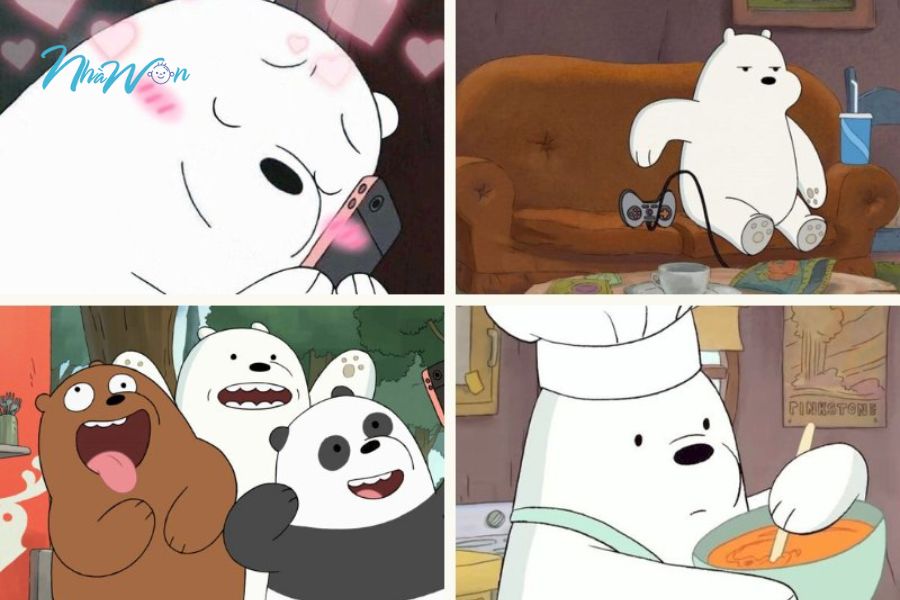 Tranh tô màu we bare bears 5 tuổi