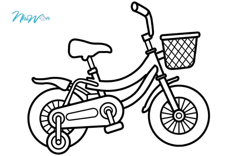 Tranh tô màu xe đạp cho bé từ 2 3 tuổi
