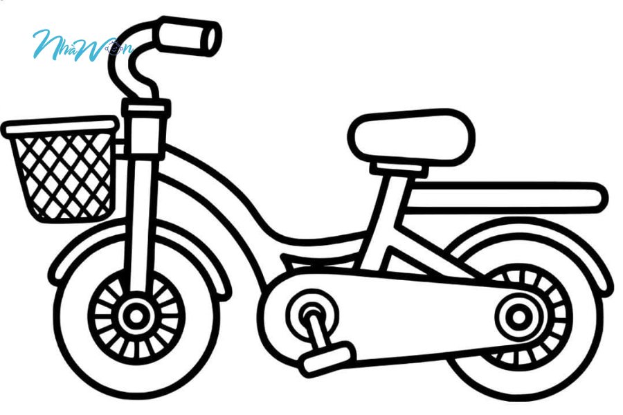 Tranh tô màu xe đạp từ 4 5 tuổi