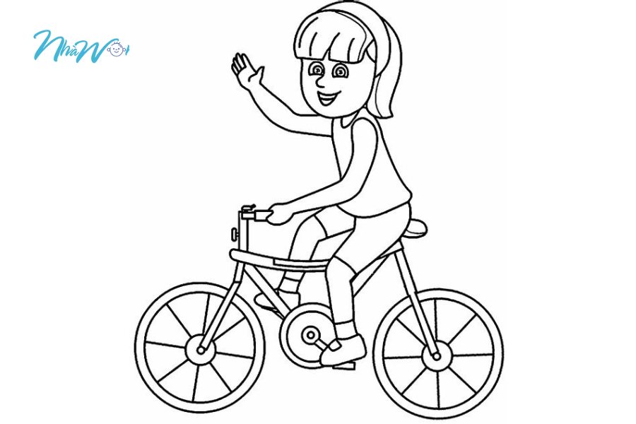 Tranh tô màu xe đạp từ 5 6 tuổi