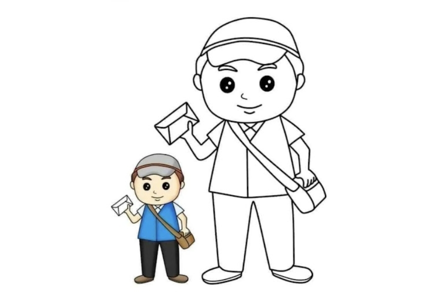 Trẻ làm quen tranh tô màu nghề nghiệp