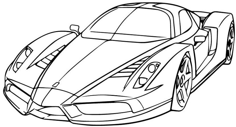 Tranh tô màu Lamborghini cho bé 3 tuổi