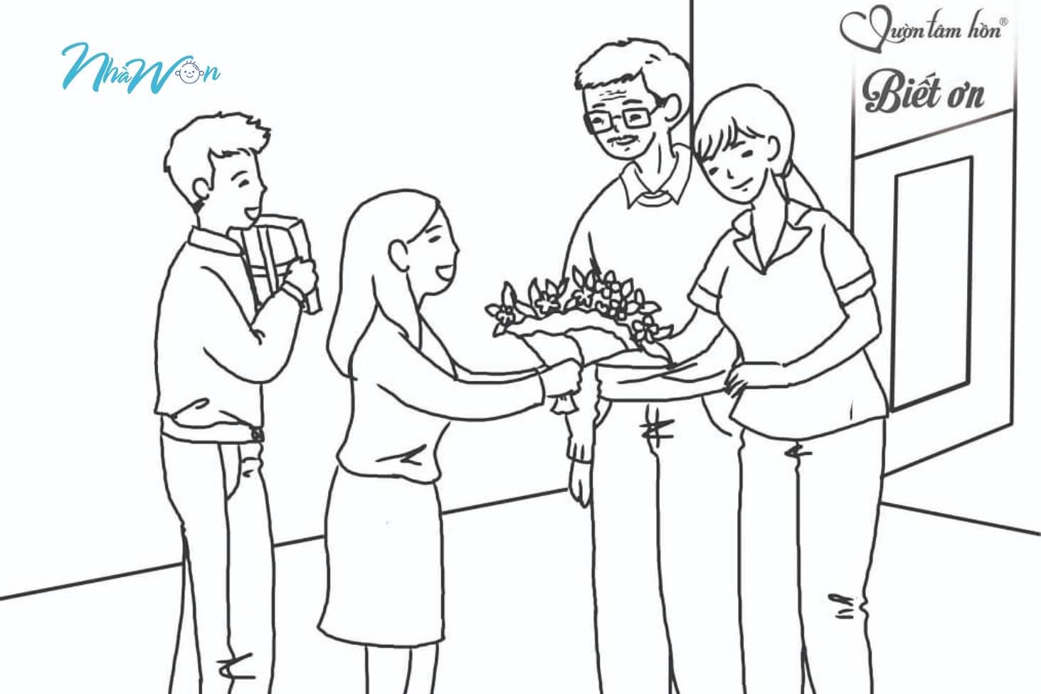 Ý nghĩa tranh tô màu tặng hoa cô giáo Ý nghĩa tranh tô màu tặng hoa cô giáo